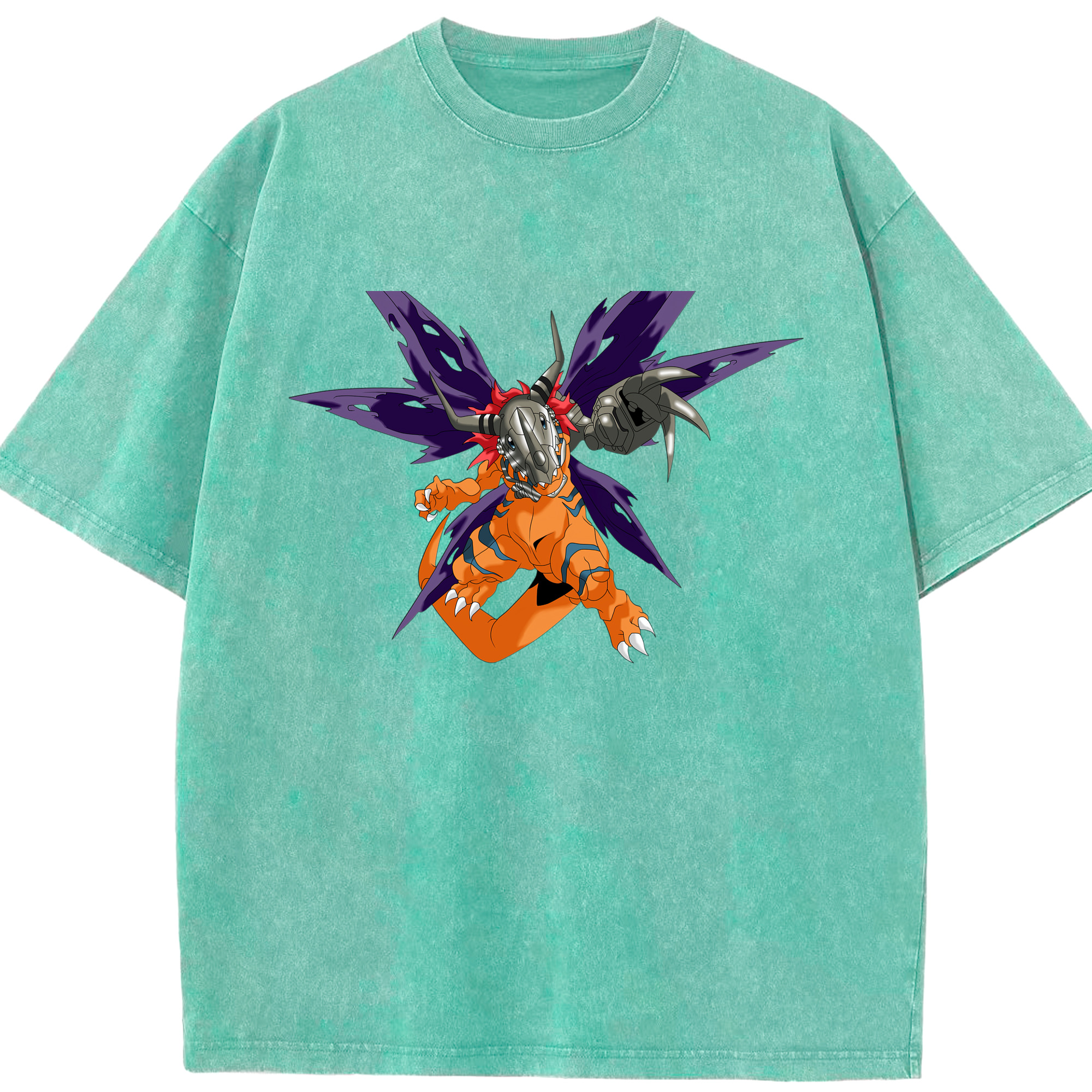 （画像用） Digimon デジタルモンスター/デジモン 綿100% ヴィンテージ風 半袖Tシャツ（フロントプリント）
